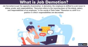 Read more about the article Job Demotion: Meaning, Causes, Types, Policy