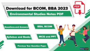 Read more about the article Environmental Studies Notes PDF for BCOM and BBA 2023