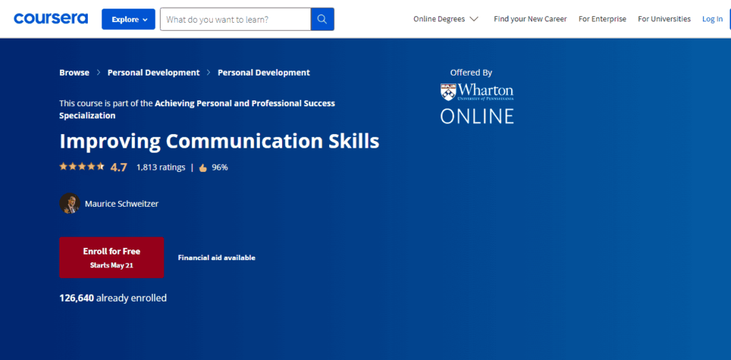 By Coursera Improving Communication Skills