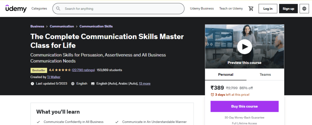 By Umedy The Complete Communication Skills Master Class for Life