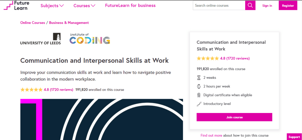 By Futurelearn Communication and Interpersonal Skills at Work