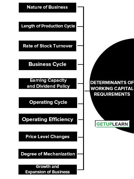 Determinants of Working Capital Requirements